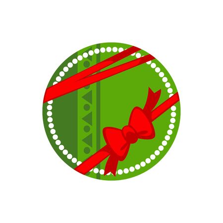 Christmas gift box for holiday. Vector Illustration.のイラスト素材