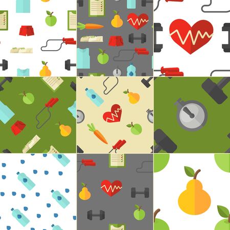 Healthy lifestyle. Vector wellness conceptのイラスト素材