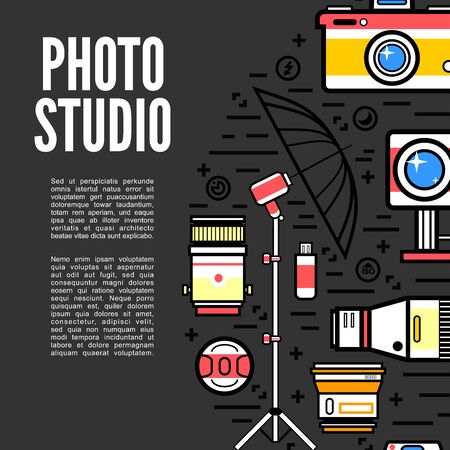 Photographer or photostudio concept design illustration.のイラスト素材