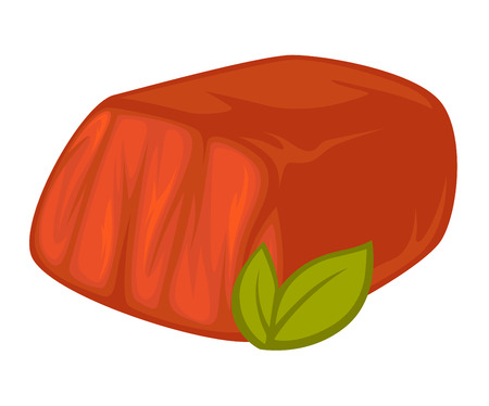 piece of smoked meat.のイラスト素材