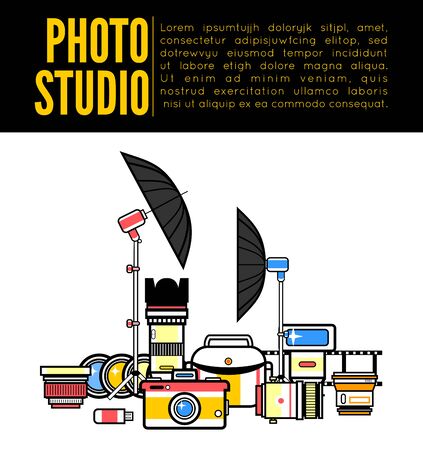 Photographer or photostudio concept design illustration.のイラスト素材