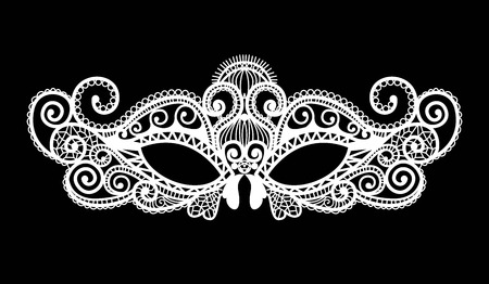 Mardi Gras mask of lace collection set.のイラスト素材