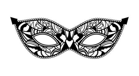 Mardi Gras mask of lace collection set.のイラスト素材