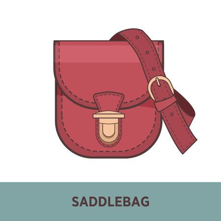 Vector fashion bag isolated on whiteのイラスト素材