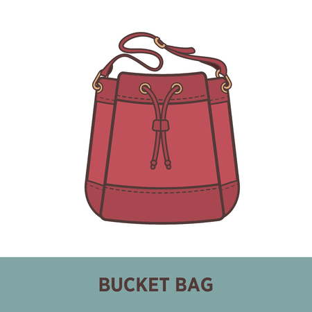 Vector fashion bag isolated on whiteのイラスト素材
