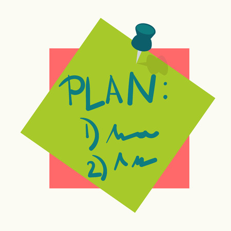 Sticky note or reminder memo pin vector iconのイラスト素材