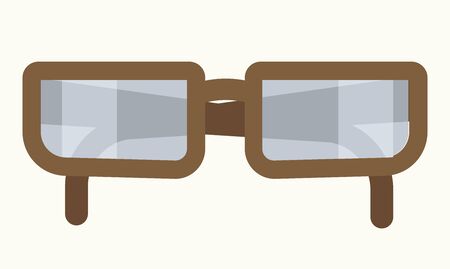 Glasses in rim vector isolated flat iconのイラスト素材
