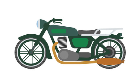 Motorcycle motorbike flat vector iconのイラスト素材