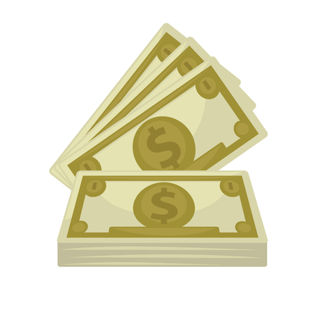 Big pile of cash. Concept   money.のイラスト素材