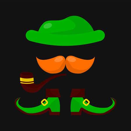 Leprechaun elf for Saint Patrick day Irish holiday vectorのイラスト素材