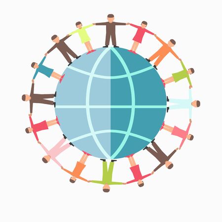 Charity and children protection symbol of world vector icon templateのイラスト素材