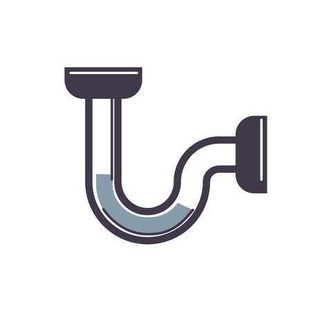 Tubing with water icon graphic design flat style. Watertube signのイラスト素材