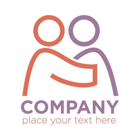 Charity or business insurance company label logo, space for text.のイラスト素材