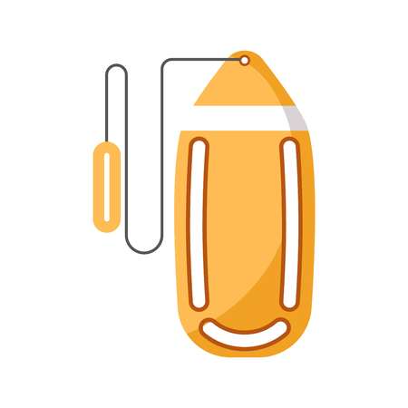 Sea board with small piece isolated on whiteのイラスト素材