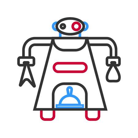 Vector illustration of technological clearance device in flat styleのイラスト素材