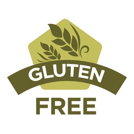 Gluten free vector healthy dietetic product icon or labelのイラスト素材