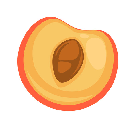 Half of tasty peachのイラスト素材