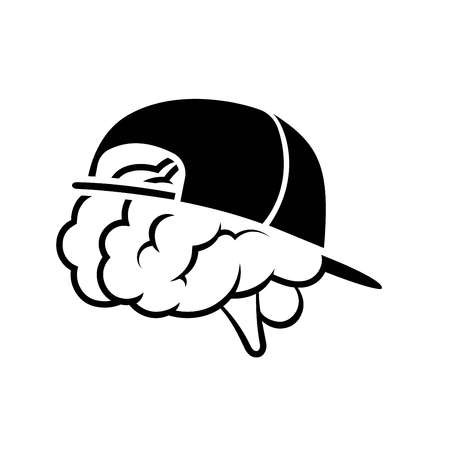 Brain in modern capのイラスト素材