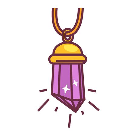 Crystal pendant accessoryのイラスト素材