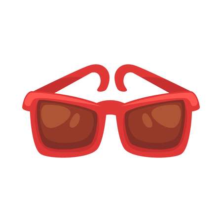 Red sunglasses isolated on whiteのイラスト素材