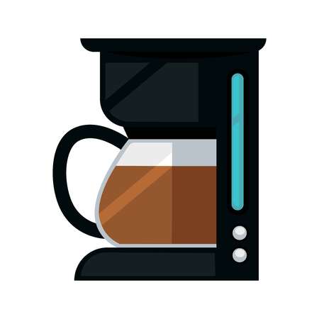 Black colored coffee making machineのイラスト素材