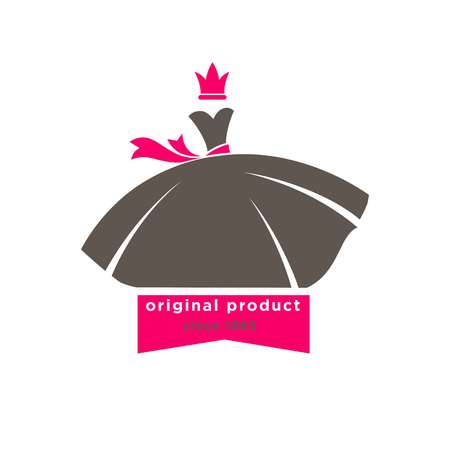 Original products designers boutique with fluffy dressのイラスト素材