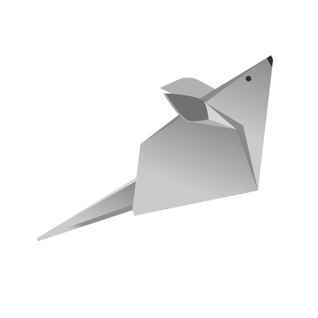 Mouse made with paperのイラスト素材