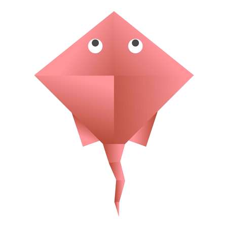 Red skate paper figurineのイラスト素材