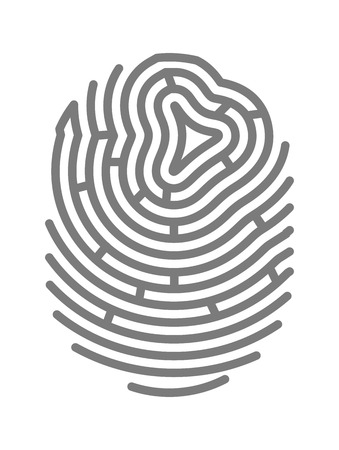 Gray colored fingermarkのイラスト素材