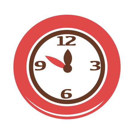 Simple red clock