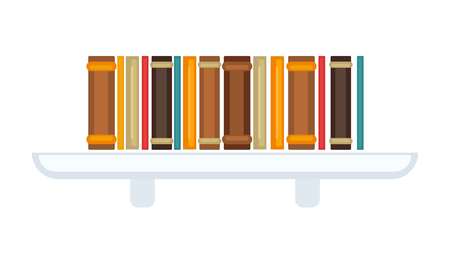 Bookcase with booksのイラスト素材