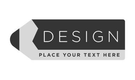 Design company logotype in shape of isolated pencilのイラスト素材