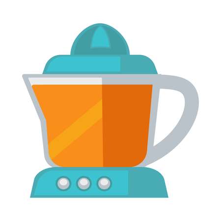 Vector illustration of blue juicer for citrus on the white background.のイラスト素材