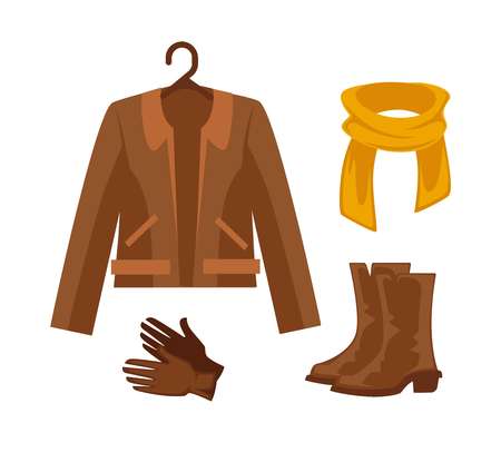 Elegant clothes and accessoriesのイラスト素材