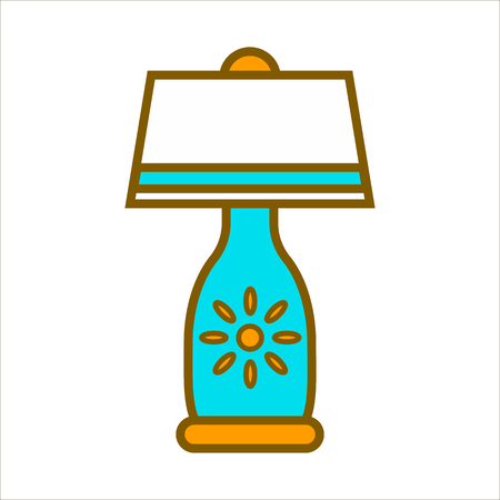 Table lamp graphic close up colorful vector illustration.のイラスト素材