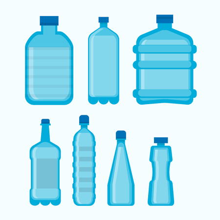 Plastic bottles vector isolated icons setのイラスト素材