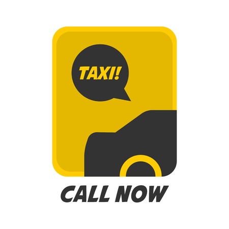 Yellow and black taxi logoのイラスト素材
