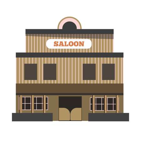 Vintage saloon buildingのイラスト素材