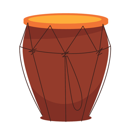 National African tom-tom drum made of wood illustrationのイラスト素材