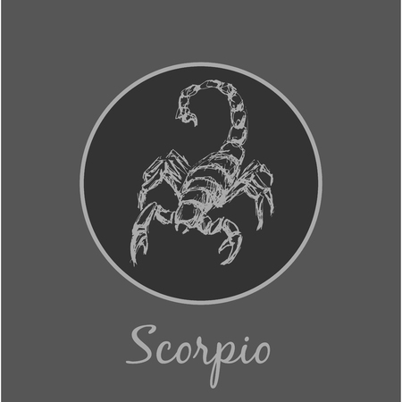 Scorpio Astrological zodiac symbol. Horoscope sign.のイラスト素材