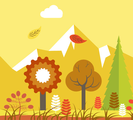 Forest in autumnのイラスト素材