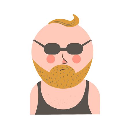 Cool man in sunglassesのイラスト素材