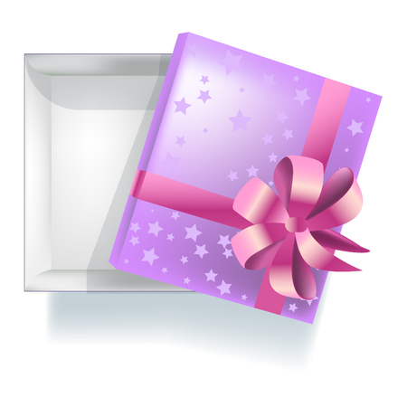 Empty purple giftboxのイラスト素材