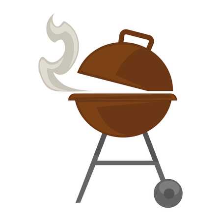 Grill barbecue for bbq party picnic vector flat iconのイラスト素材