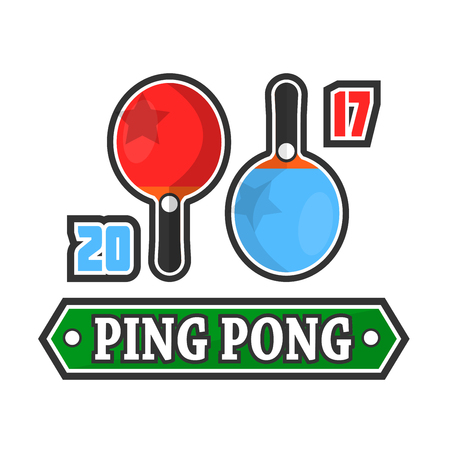 Ping Pong rackets and scoreのイラスト素材