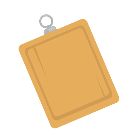 Wooden board with hangerのイラスト素材