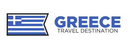 Greece travel destination logoのイラスト素材