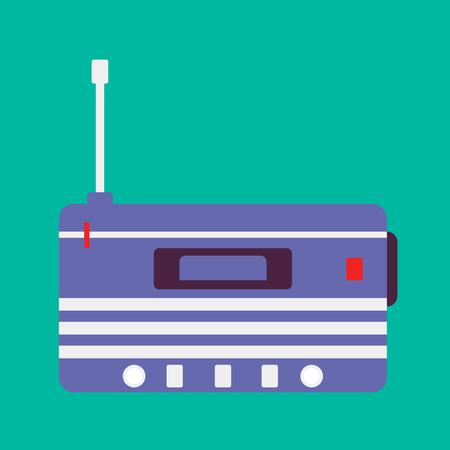 Blue radio boxのイラスト素材