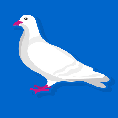 White bird sittingのイラスト素材