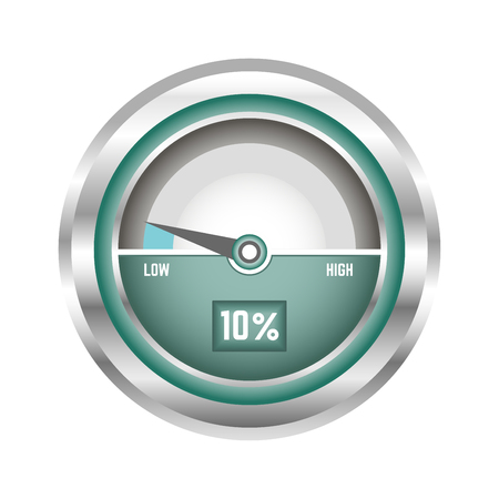 Modern speedometer in metal corpusのイラスト素材